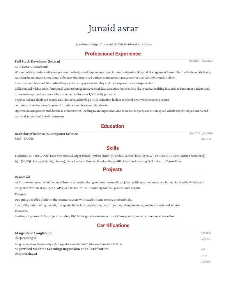 Executive Classic resume template